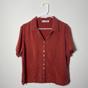 Cut Loose Burnt Orange Button Front Size Large